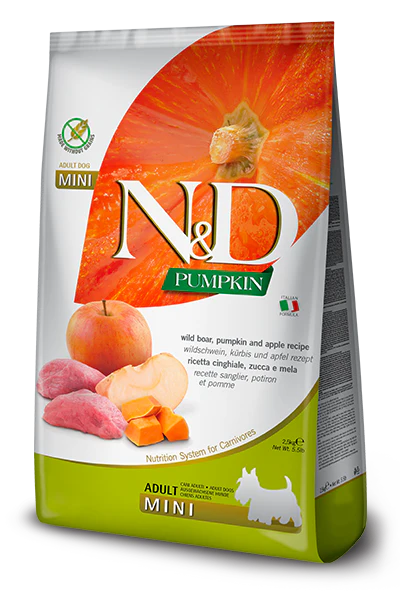 Farmina Natural & Delicious Pumpkin Canine Adult Mini Dog Food Formula - Boar and Apple