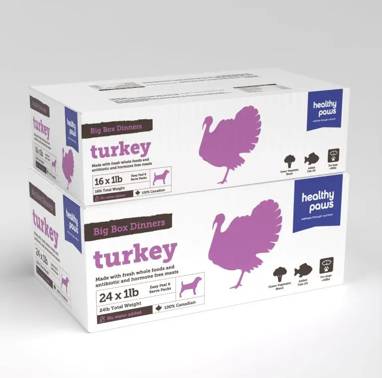 Healthy Paws Big Box Dinner Turkey - Canine Formula 24LB