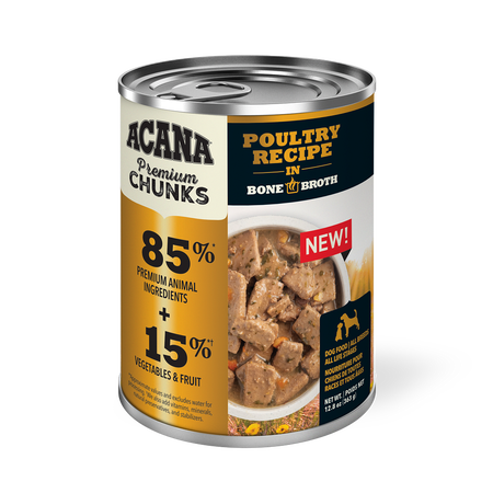 ACANA Premium Chunks, Poultry Recipe in Bone Broth