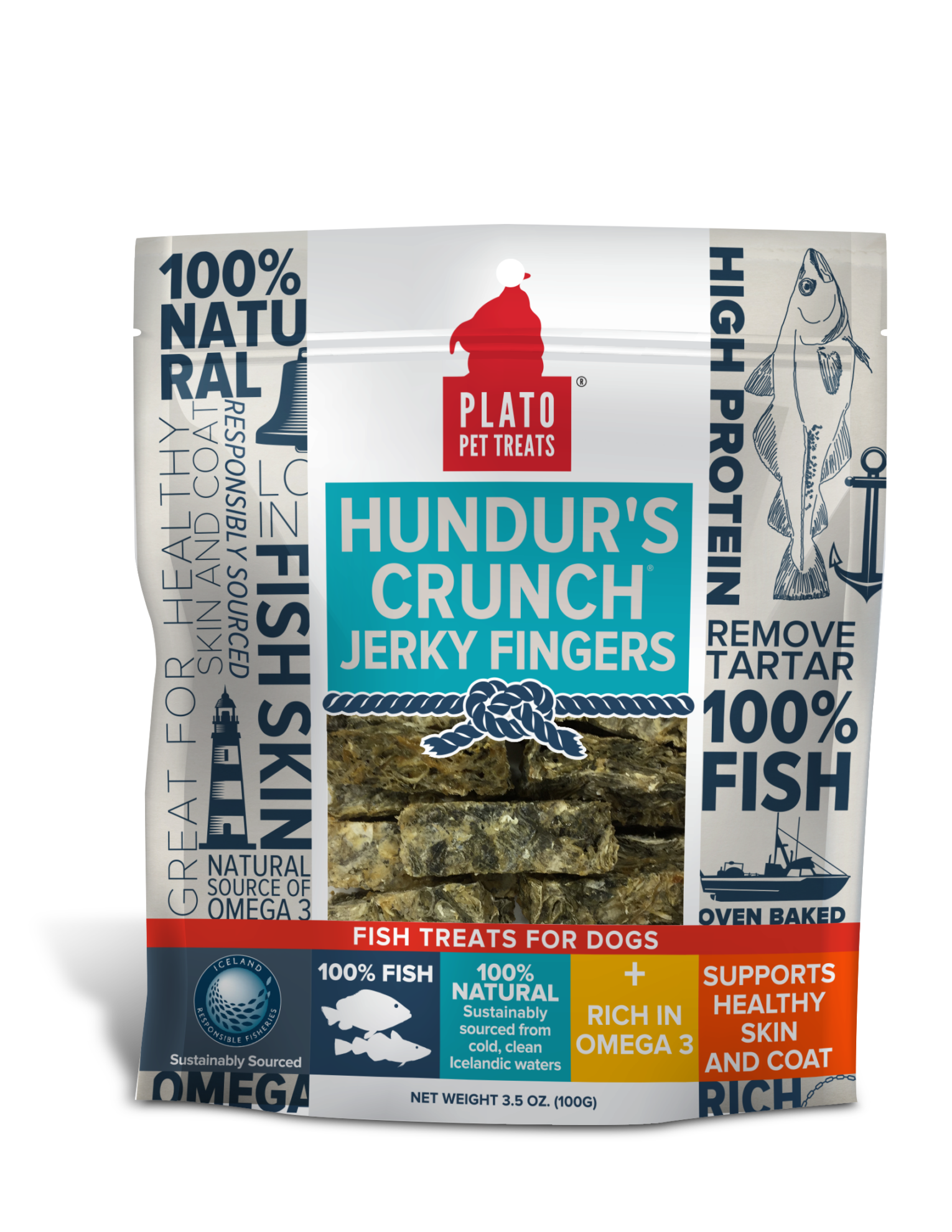 Hundur’s Crunch Jerky Fingers Fish Dog Treats