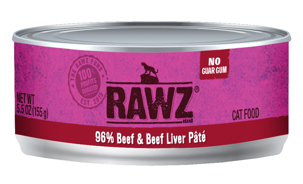 RAWZ BEEF & BEEF LIVER PATE CAT FOOD
