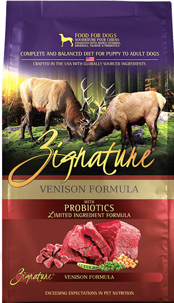 ZIGNATURE VENISON FORMULA DOG FOOD