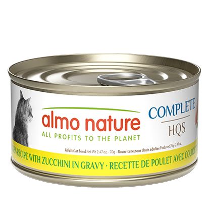 Almo Nature HQS Complete - Chicken Recipe with Zucchini in Gravy Canned Cat Food