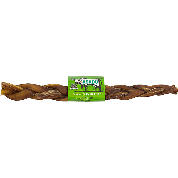 Silver Spur Asado Braided Bully Stick Dog Treats