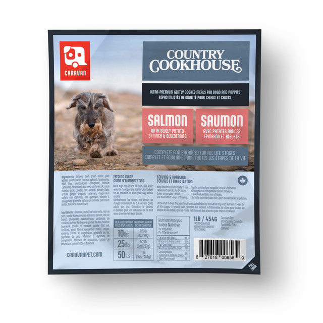 Big Country Raw - Country Cookhouse - Caravan Salmon 1 LB Canine Recipe