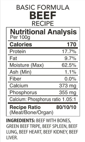 Back 2 Raw BASIC BEEF RECIPE (12LB BOX) BASIC BEEF - 12LB