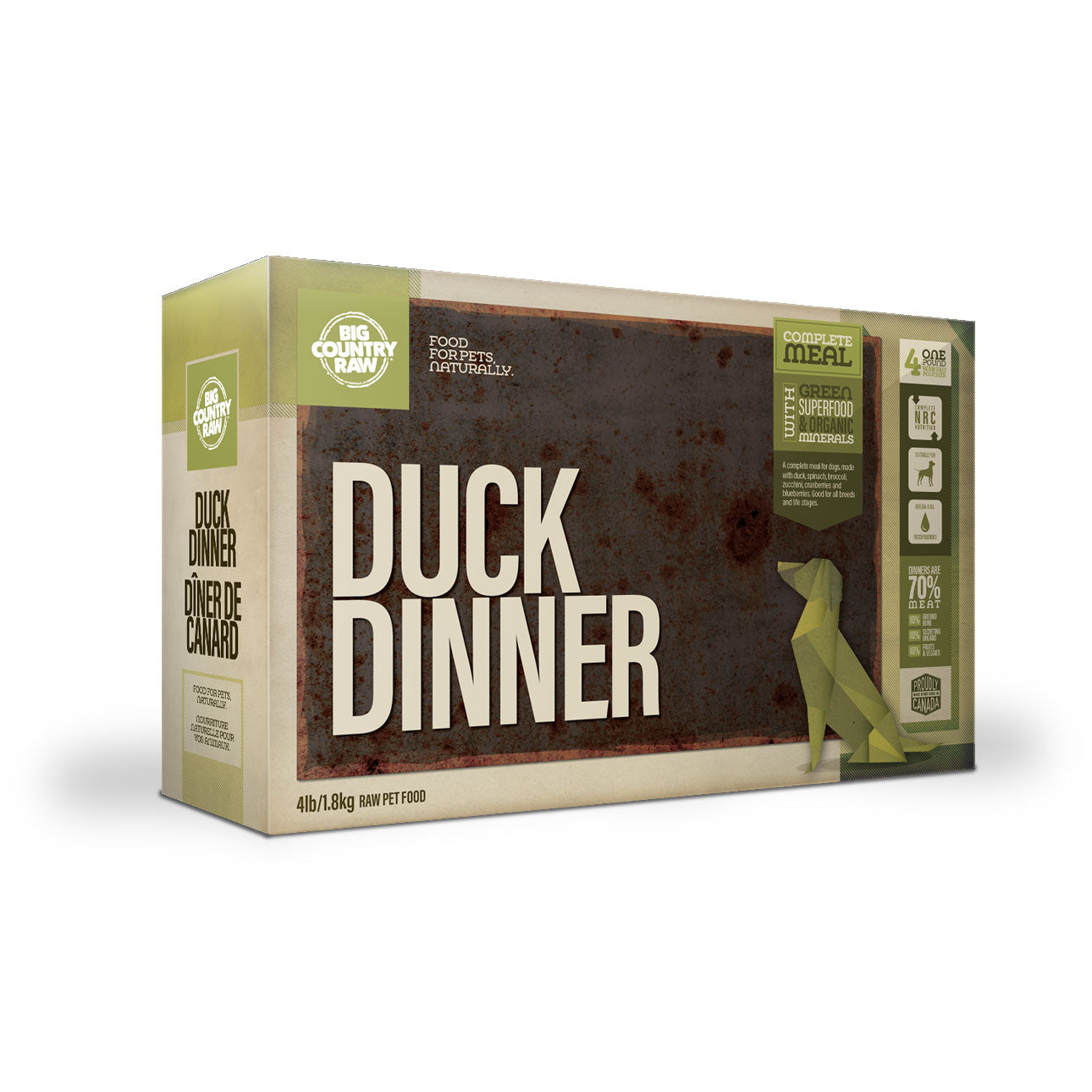 Big Country Raw Duck Dinner Carton