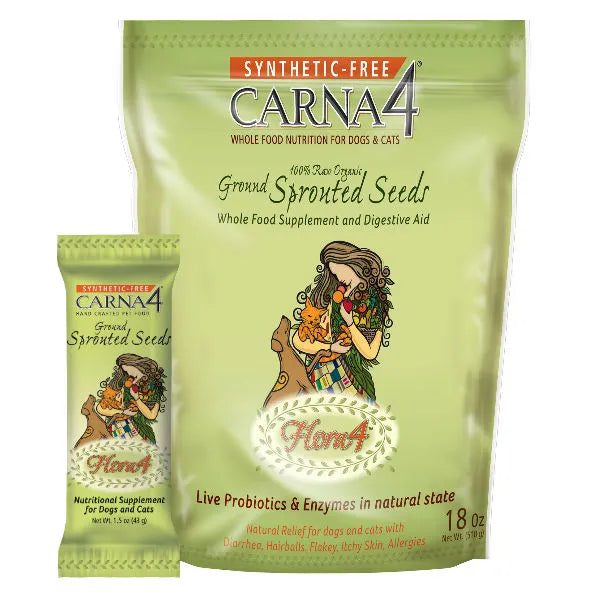 Carna4 Flora4 Ground Sprouted Seeds Food Topper