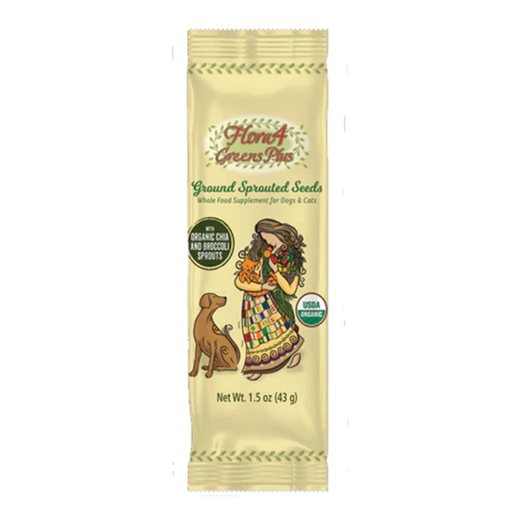 Carna4 Flora4 Ground Sprouted Seeds Green Plus Food Topper
