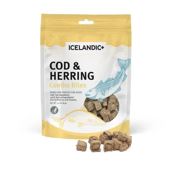 Icelandic+ Cod & Herring Combo Bites Dog Treats