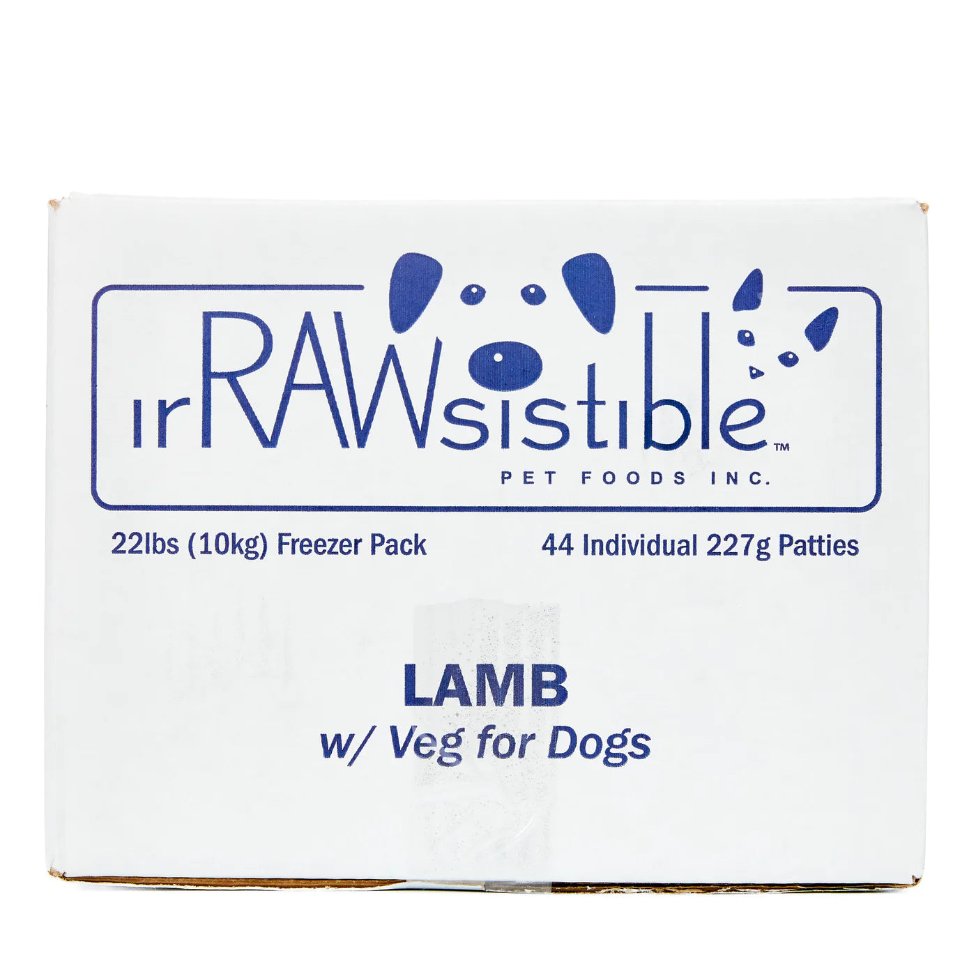 Irrawsitible Boneless Lamb Patties for Dogs (10kg Freezer Pack Box)