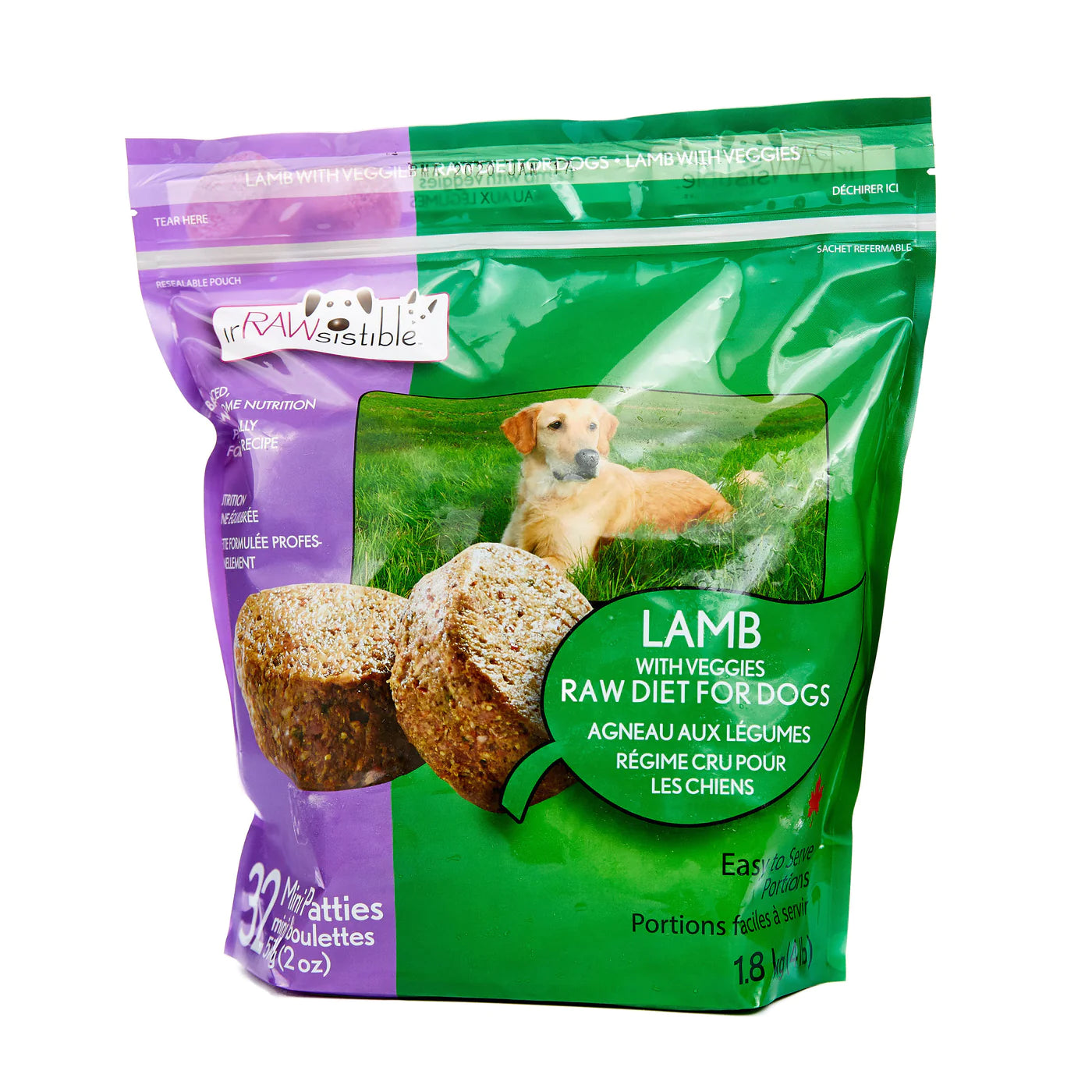 Irrawsistible Boneless Lamb Mini Patties for Dogs