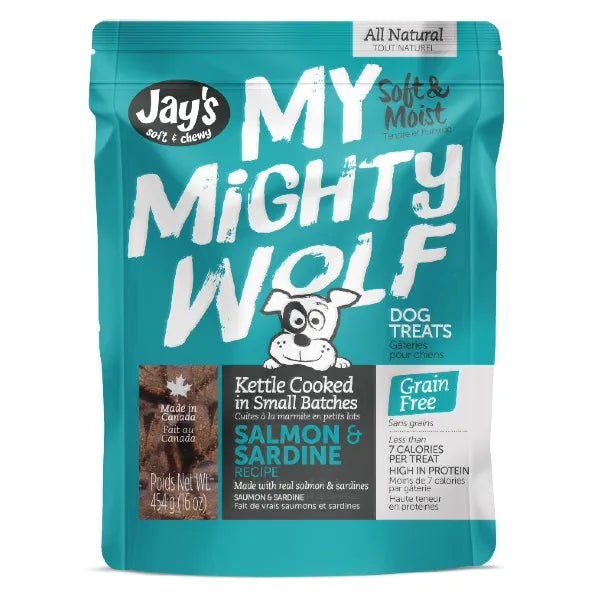 Jay's My Mighty Wolf Dog Treats - Salmon & Sardine