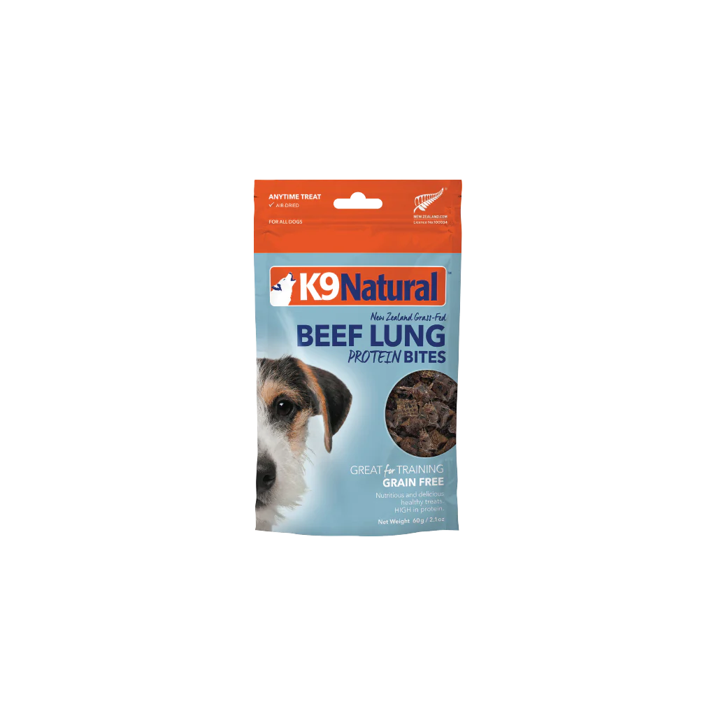 K9 Natural Beef Lung Protein Bites Dog Treats