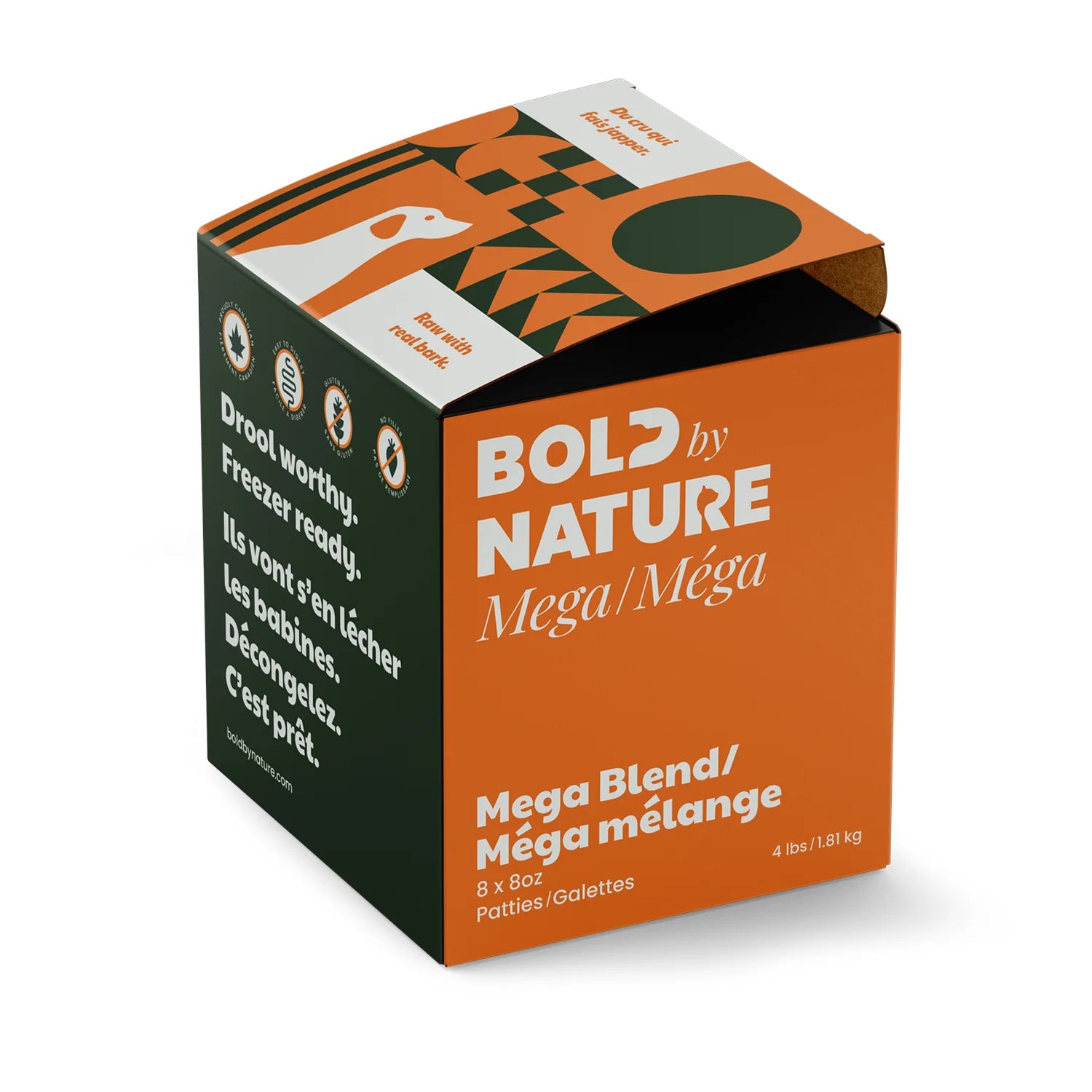 Bold By Nature Mega Blend Patties 4 LB and 24 LB