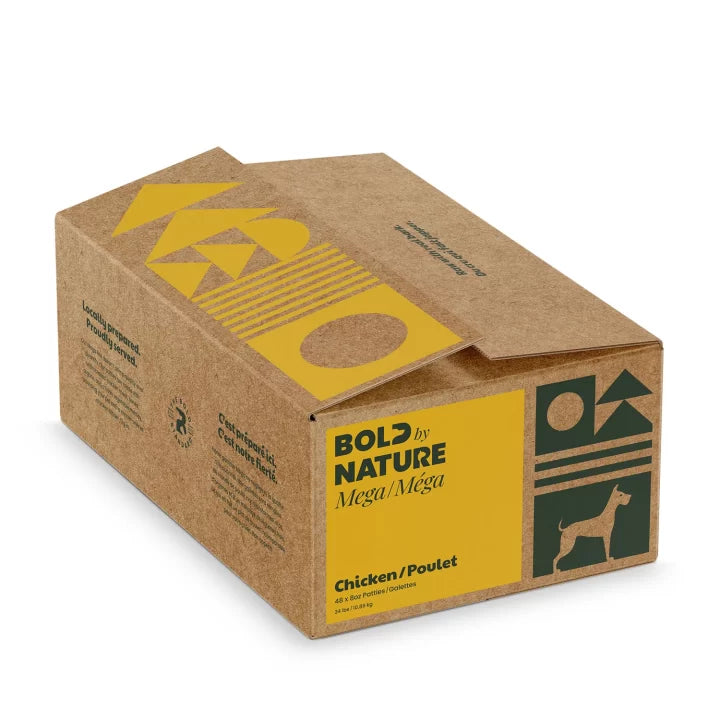 Bold By Nature Mega Chicken Patties 4 LB and 24 LB