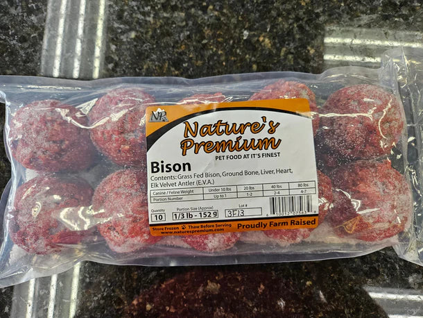 Natures Premium Bison Meatballs with fruit and veg