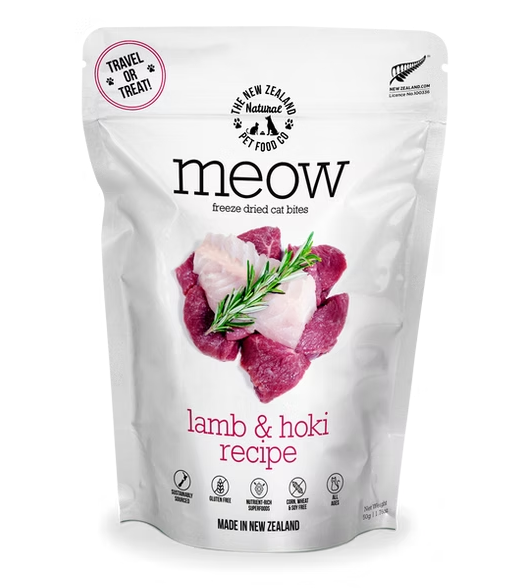 The NZ Natural Pet Food Co. Meow Freeze Dried Cat Treats - Lamb & Hoki