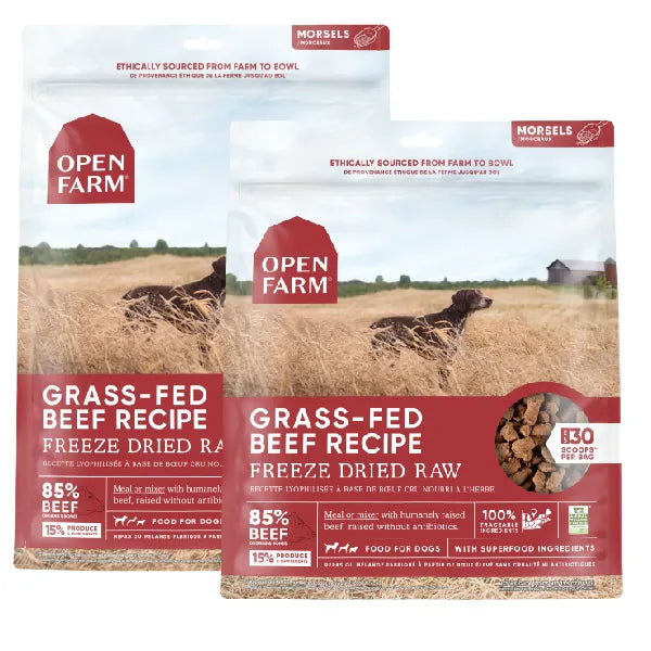 Open Farm Freeze Dried Raw Dog Food - Grass-Fed Beef Recipe