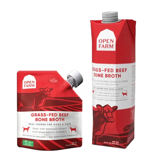 Open Farm Grass-Fed Beef Bone Broth for Dogs & Cats