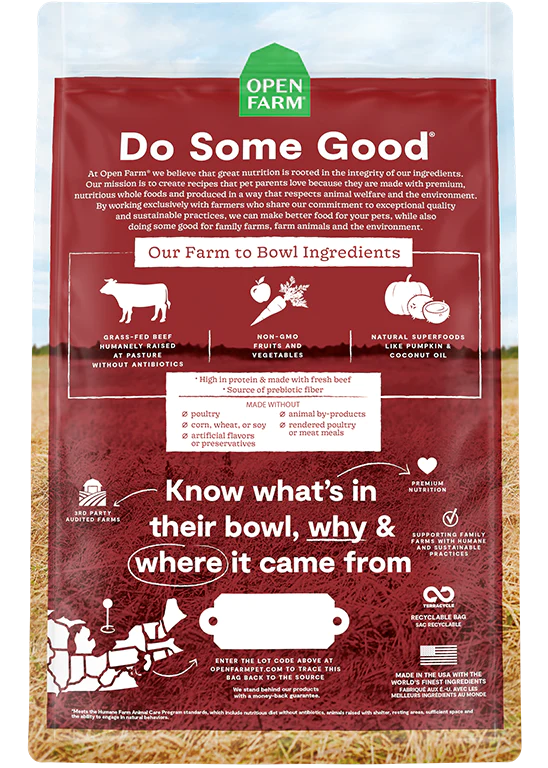 Open Farm Grass-Fed Beef Grain-Free Dry Dog Food