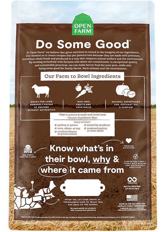 Open Farm Pasture-Raised Lamb Grain-Free Dry Dog Food