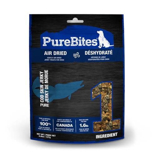 PureBites Air Dried Treats - Cod Skin Jerky