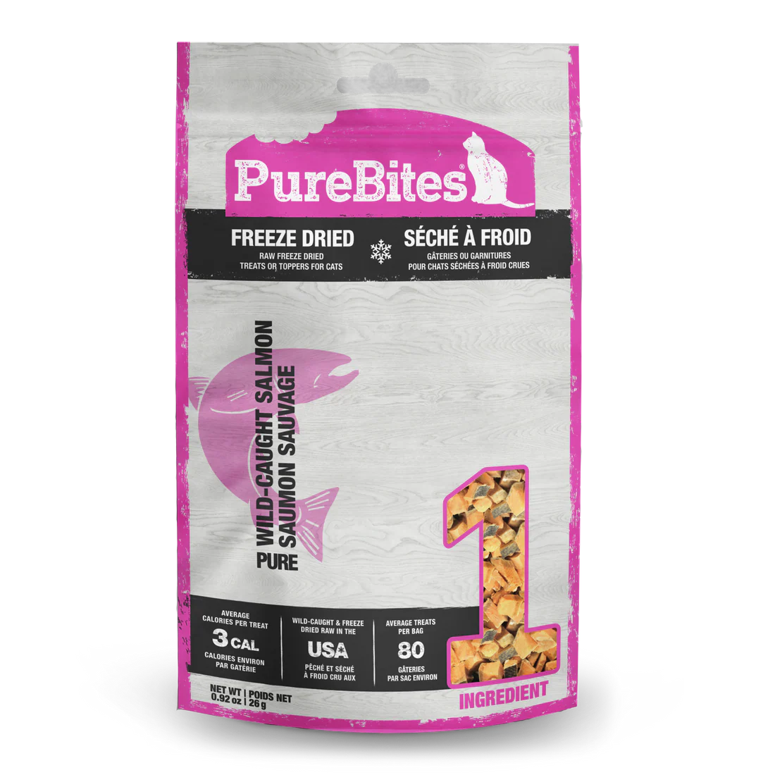 PureBites Freeze Dried Wild-Caught Salmon for Cats