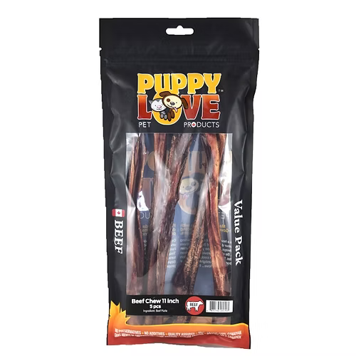 Puppy Love Canadian Beef Chew 11" 5 Pack