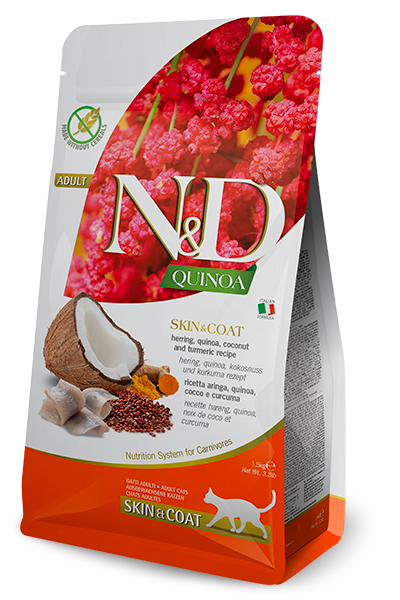 Farmina N&D Quinoa Functional Feline Cat Food - Skin & Coat Herring