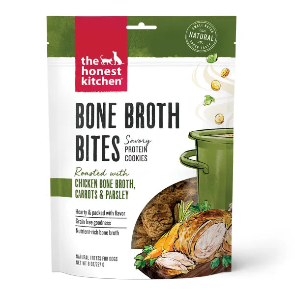 The Honest Kitchen Bone Broth Bites Dog Treats - Roasted With Chicken Bone Broth & Carrots