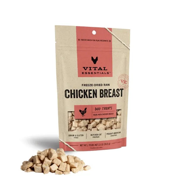 Vital Essentials Freeze-Dried Raw Dog Treats - Chicken Breast