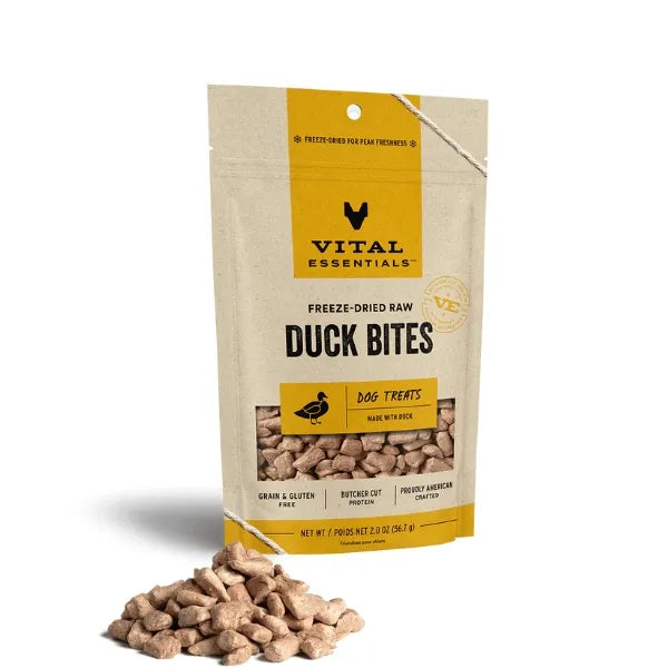 Vital Essentials Freeze-Dried Raw Dog Treats - Duck Bites