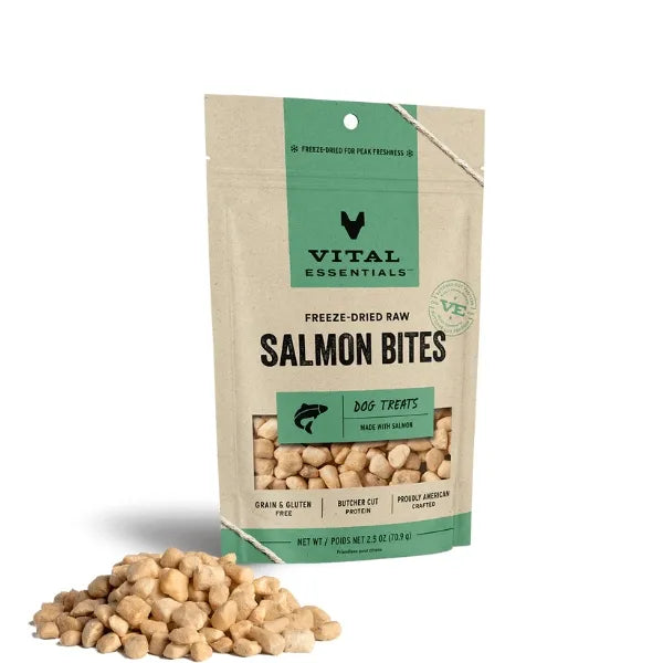 Vital Essentials Freeze-Dried Raw Dog Treats - Salmon Bites