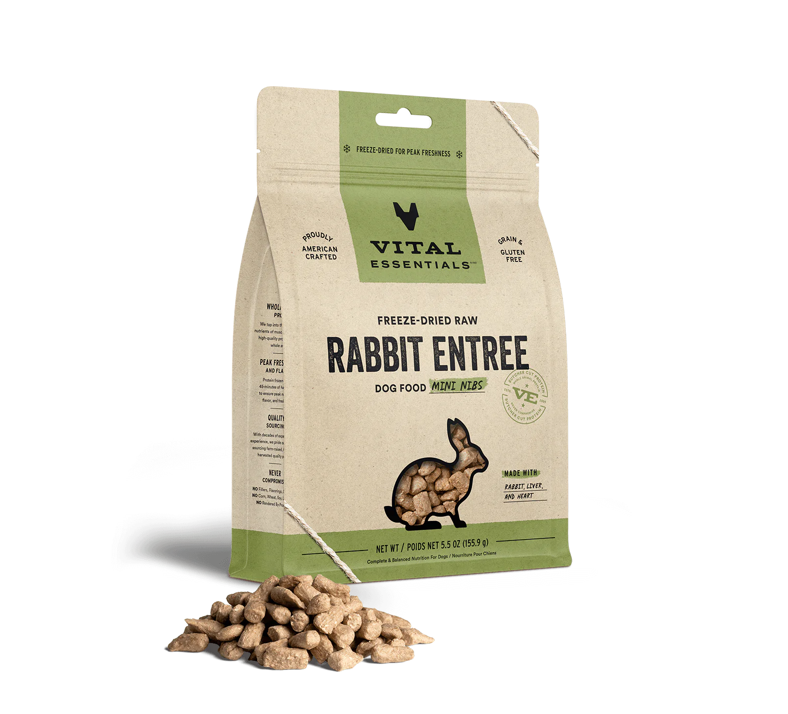 Vital Essentials FREEZE-DRIED RAW RABBIT ENTREE